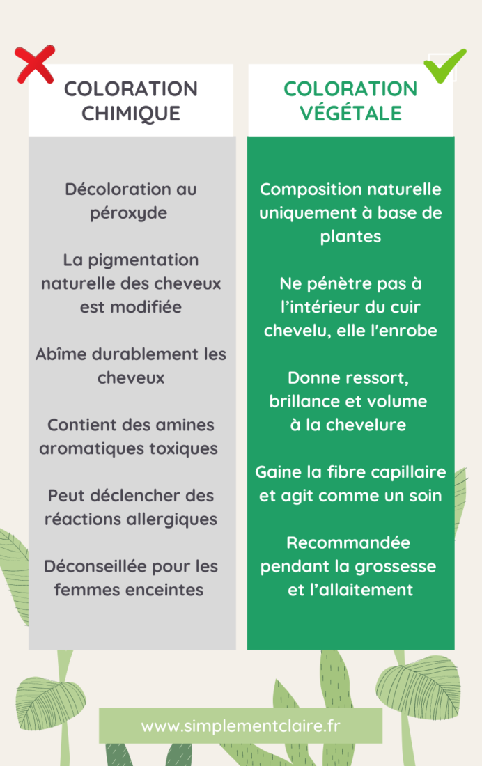 Infographie coloration végétale